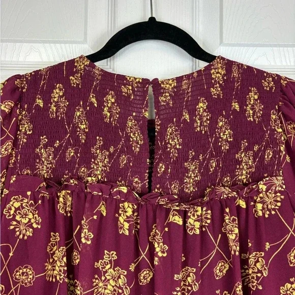 NWT Cinq a cept Zola dress maroon and starfruit sz 2 - Picture 13 of 14
